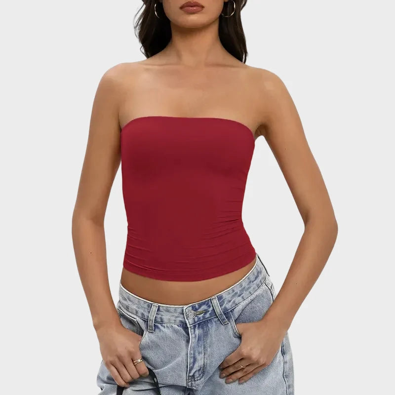 LunaMuse – Women’s Double-Lined Strapless Tube Top