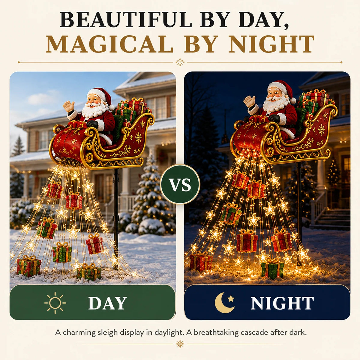 SleighShimmer – Solar-Powered Holiday Garden Ornament