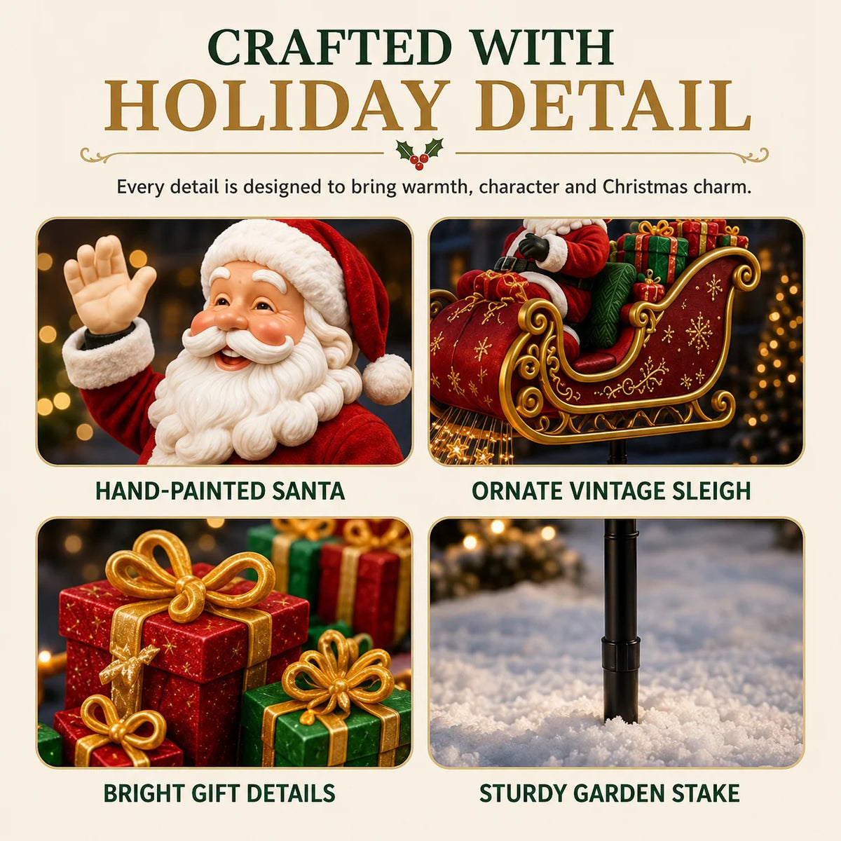 SleighShimmer – Solar-Powered Holiday Garden Ornament