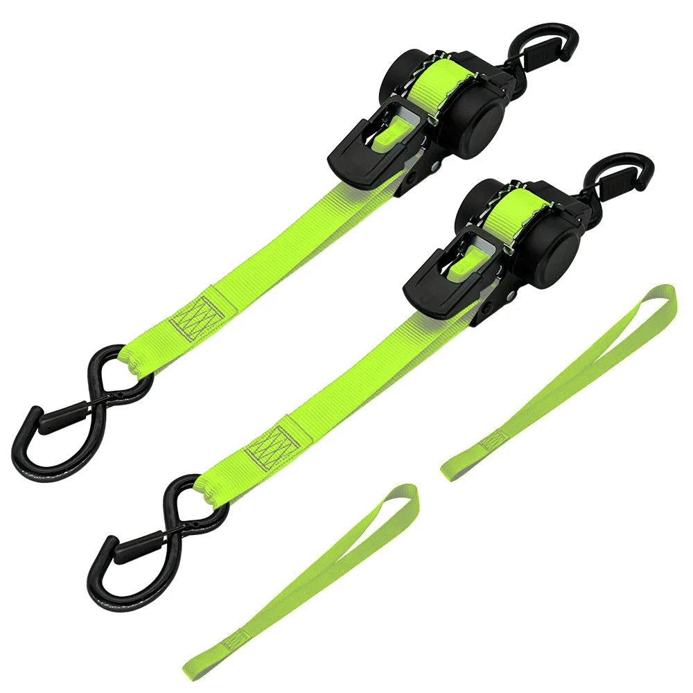 CargoGrip – Retractable Double-Hook Ratchet Strap