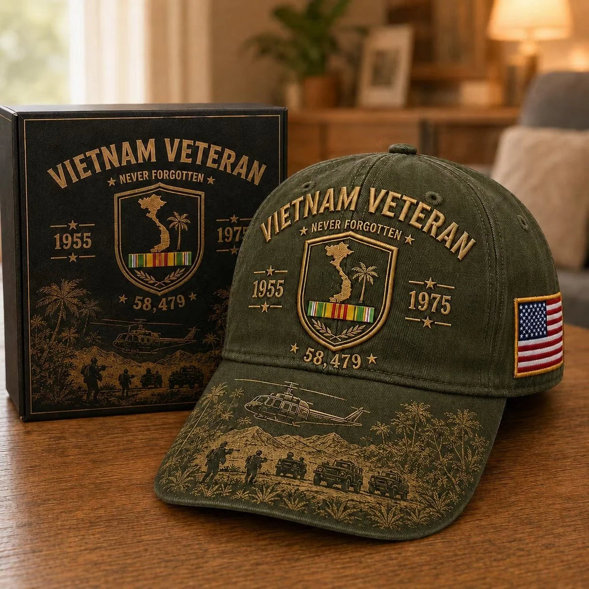 VietnamVeteran – Never Forgotten Commemorative Cap 🇺🇸