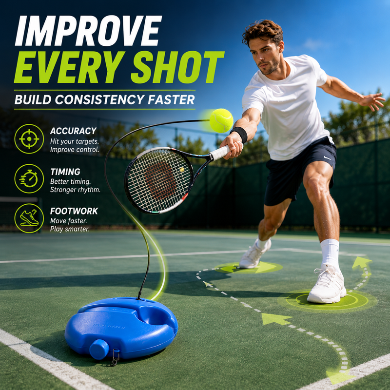 RallyCore – Solo Tennis Rebound Trainer Set