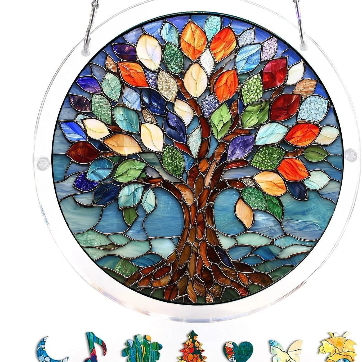 EmeraldFlame – Acrylic 80 Pcs Suncatcher Puzzle