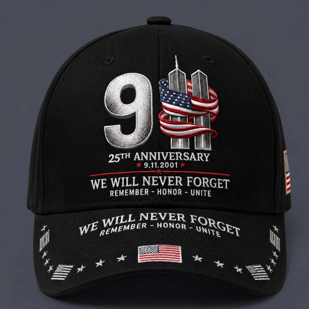 HonorCrest – 9/11 25th Anniversary Memorial Baseball Cap