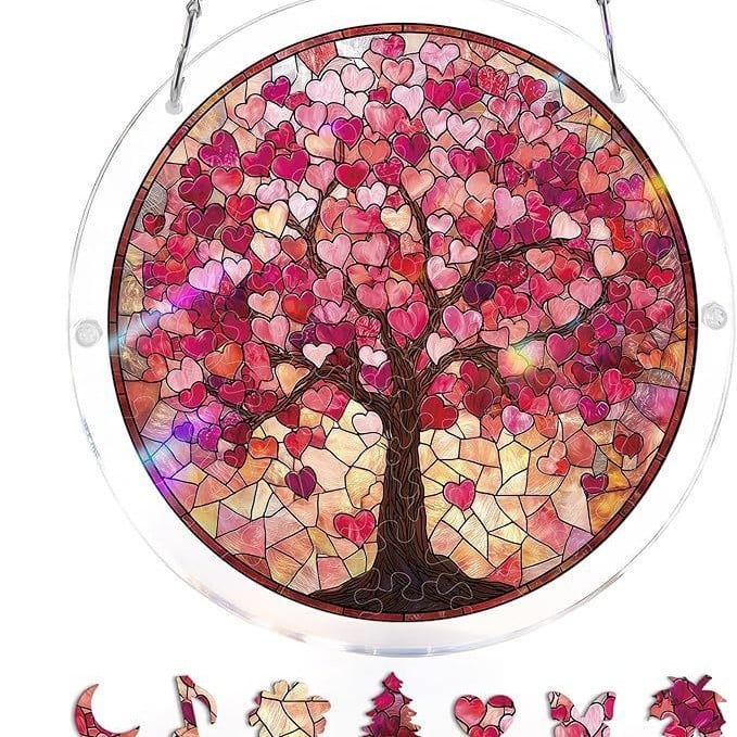 EmeraldFlame – Acrylic 80 Pcs Suncatcher Puzzle