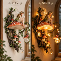 MystiGrove – Enchanted Mushroom Fairy Wall Light