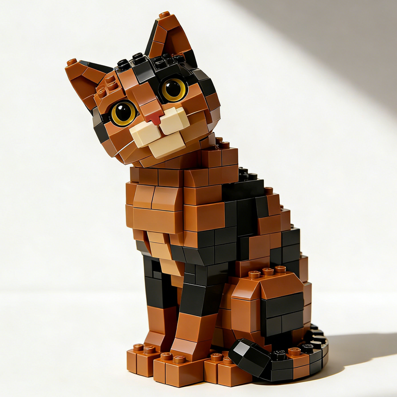 PawCraft – Detailed Feline Brick Model Collection