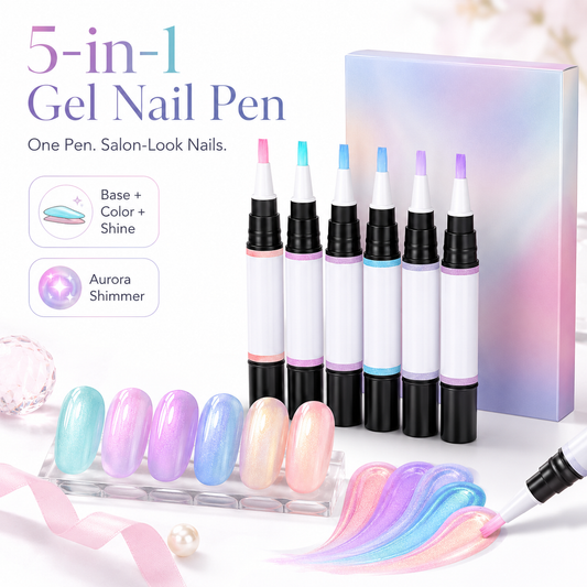 NailGlow Pro - 5-in-1 Gel Nail Polish Pen