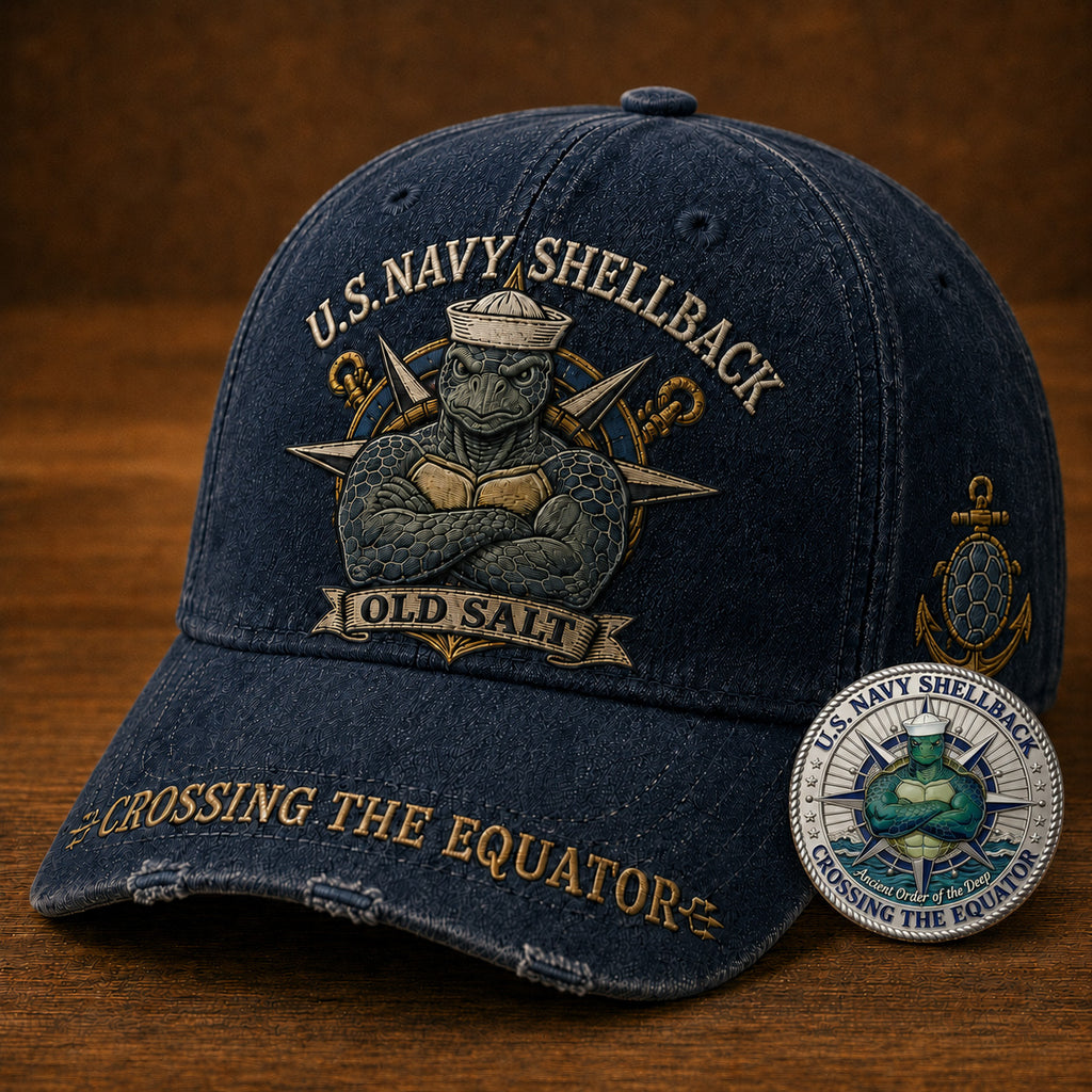 HonorLegacy – US Navy Shellback Heritage Cap & Coin Set