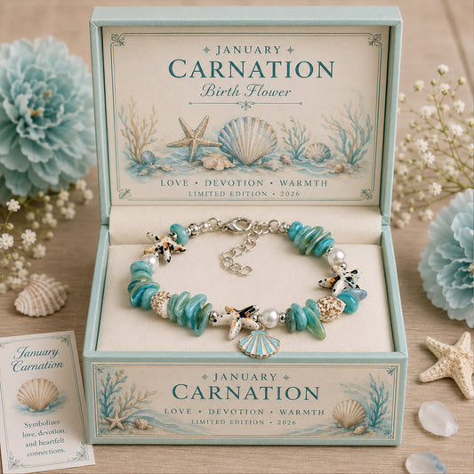 OceanGrace – Shell Pearl Aquamarine Choker