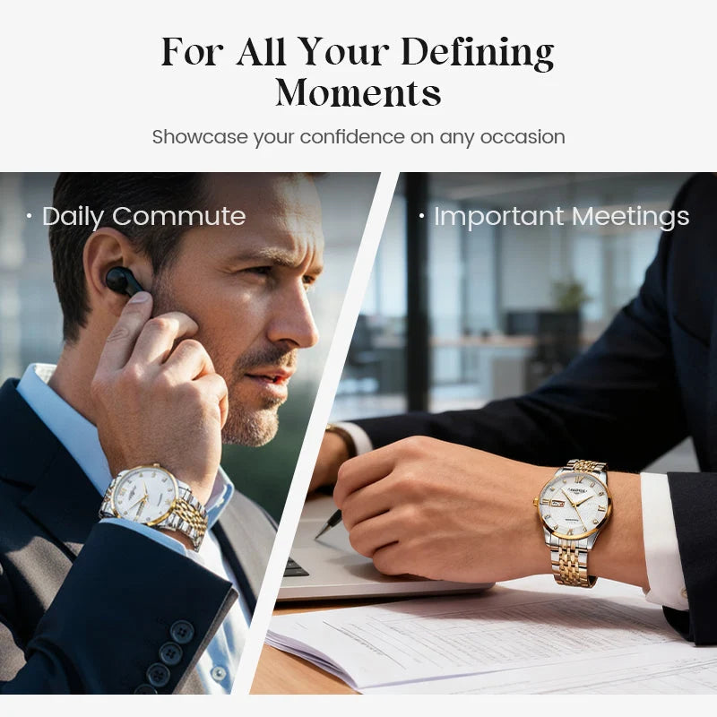 PrestigeHour – Men's Classic Waterproof Wristwatch