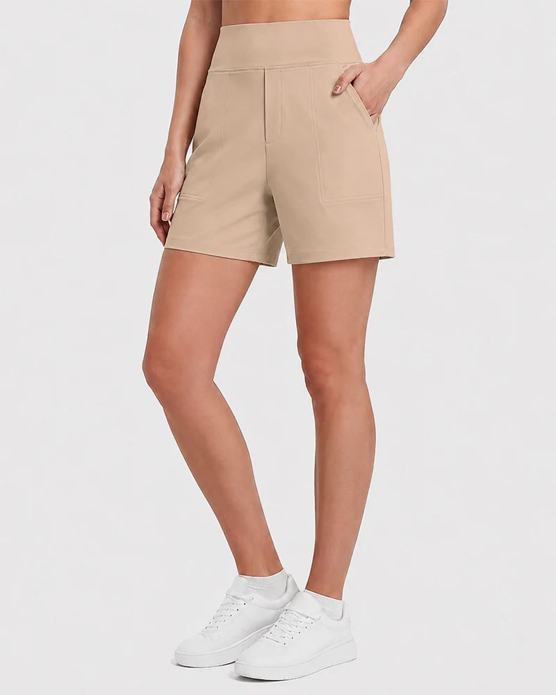 FlexEllea – High-Waisted Athletic Bermuda Shorts