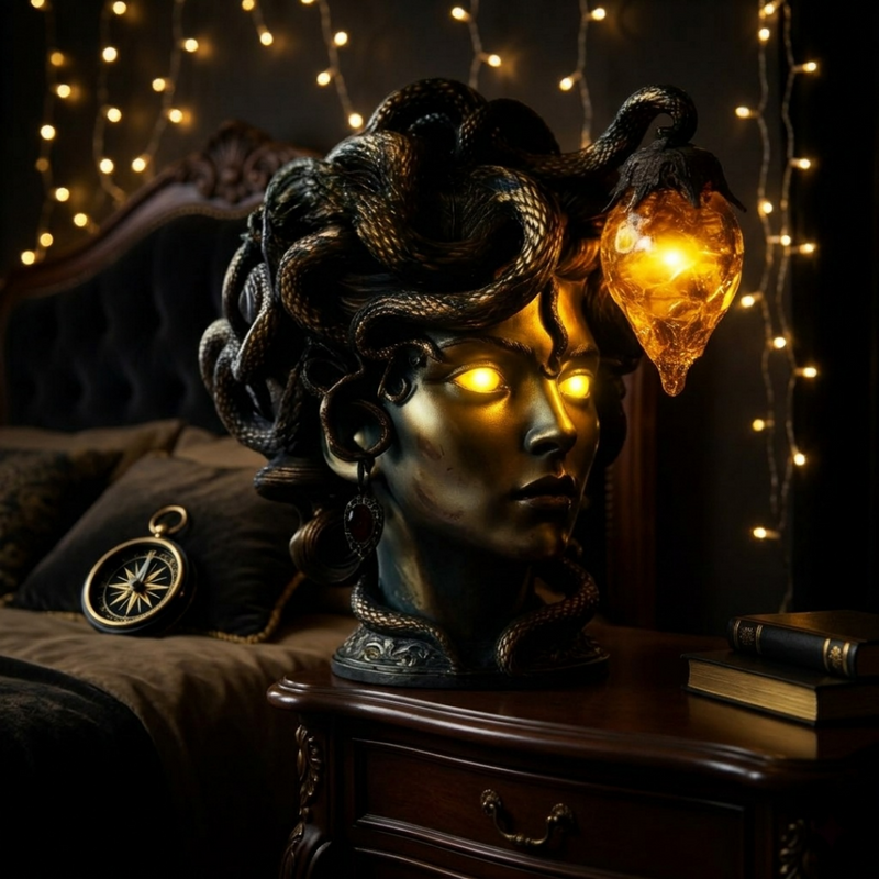 SerpentGlow – Mystical Snake Table Lamp