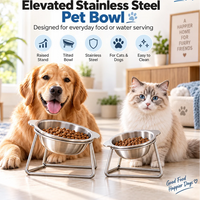 PawDine – Stainless Steel Bowl With Raised Stand