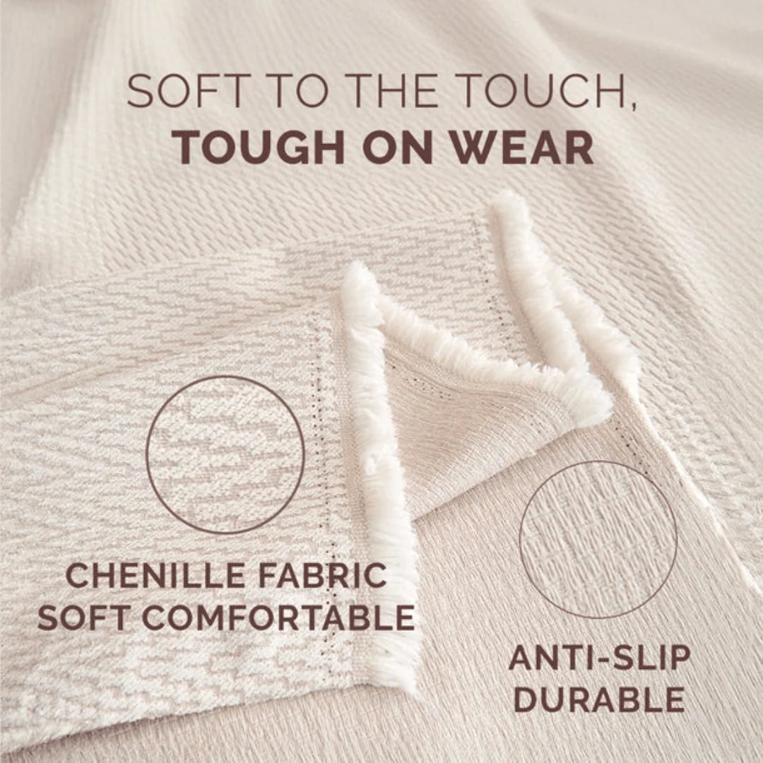 DrapeLuxe – Modern Chenille Sofa Protector