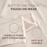 DrapeLuxe – Modern Chenille Sofa Protector