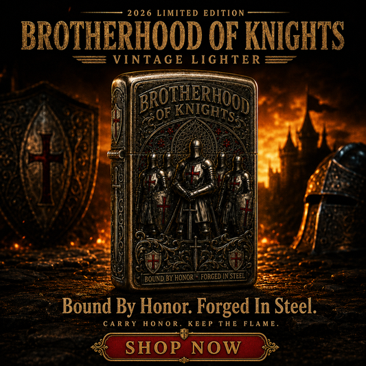 KnightFlame – Premium Medieval Brotherhood Windproof Lighter