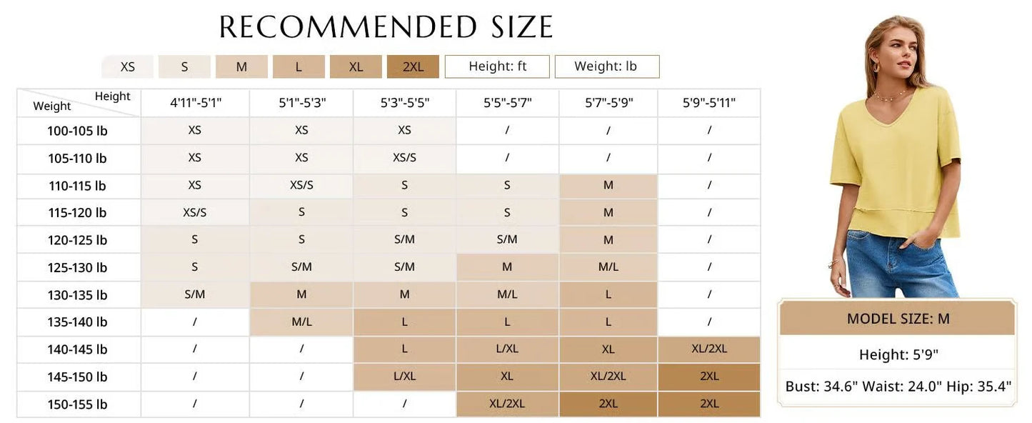 SummerEase – V-Neck Flowy Tee