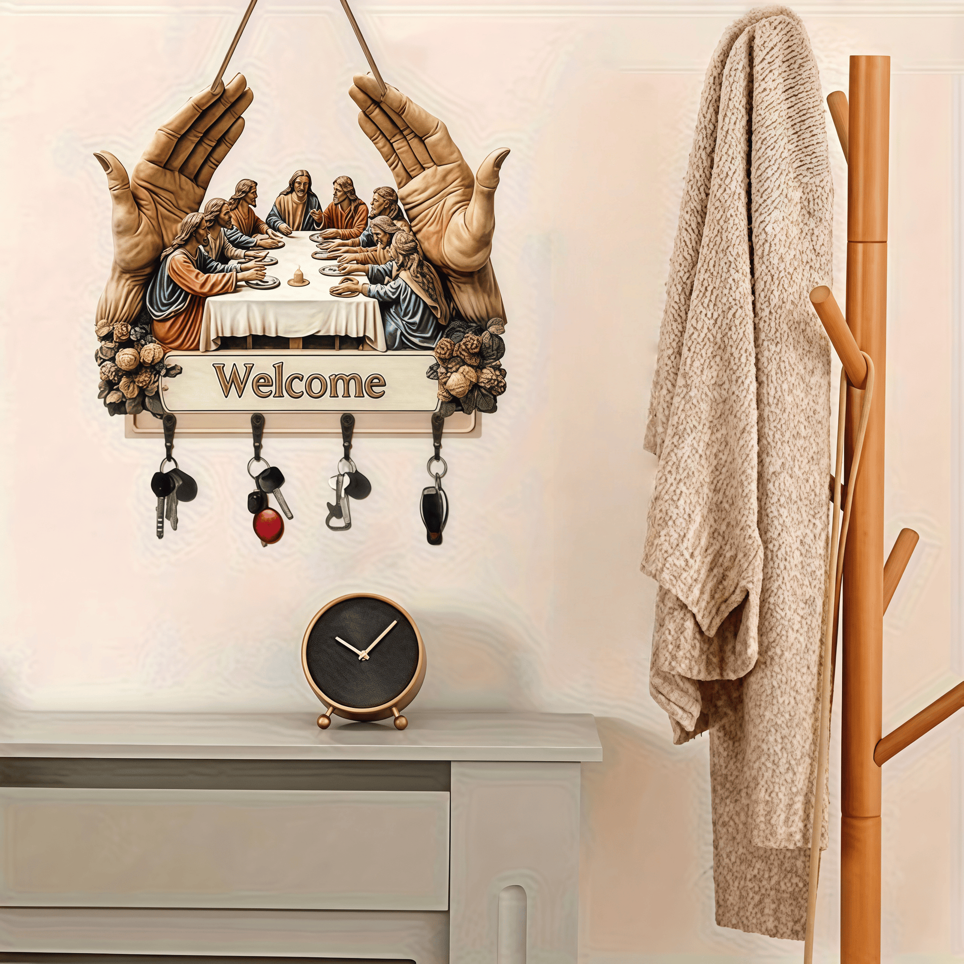 🙏Jesus and Disciples Wall Art Keychain