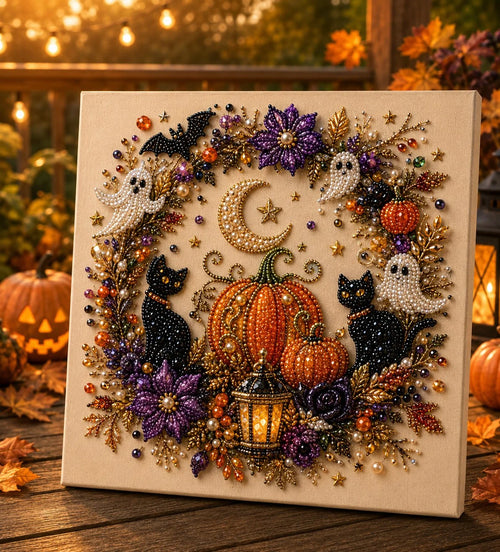 SpookyShimmer – Halloween Pearl Canvas