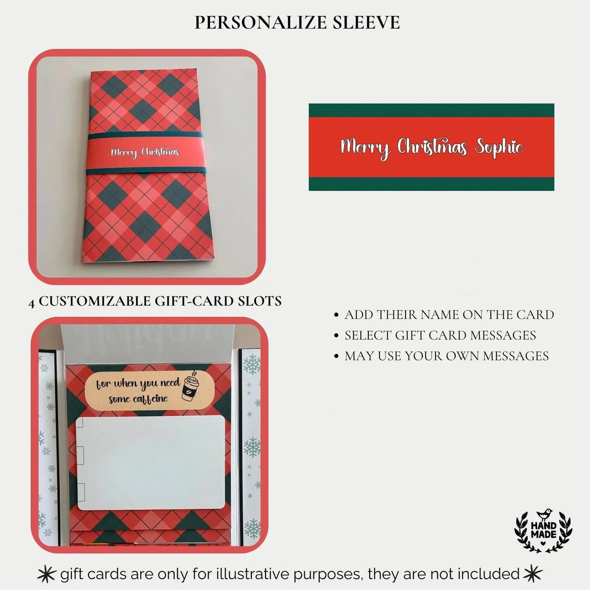 MerryMuse – Handmade Christmas Gift Card Holder Booklet