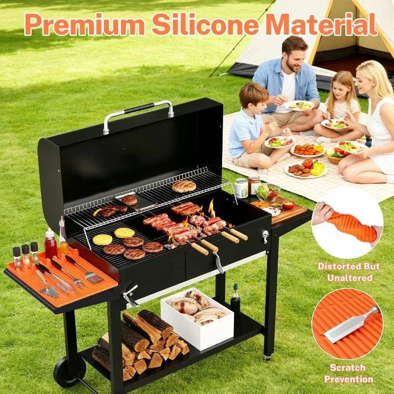GrillNest – 3-in-1 BBQ Grill Mat Organizer