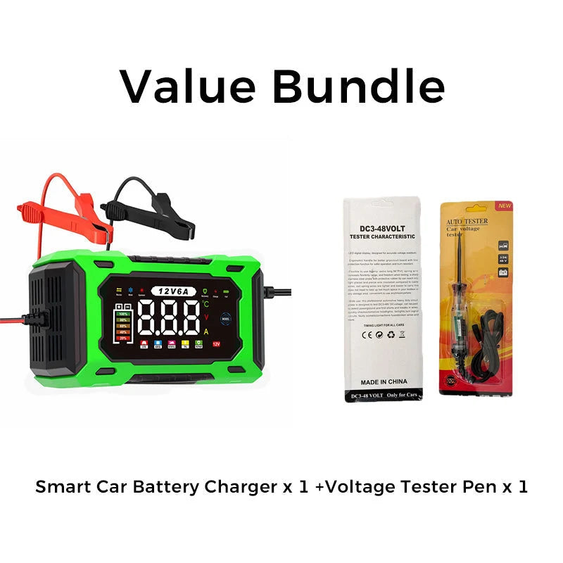 AutoVolt – 12V Smart Battery Charger & Repairer
