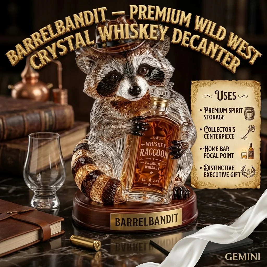 BarrelBandit – Premium Wild West Crystal Whiskey Decanter
