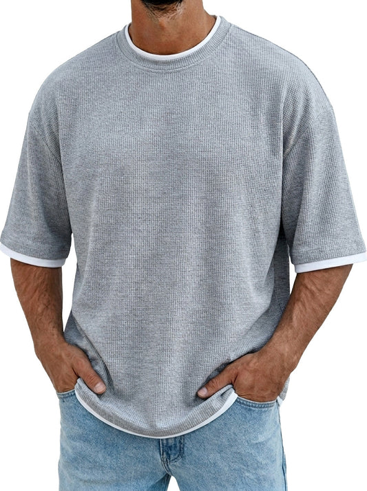Herren Kurzarm-Poloshirt mit feiner Struktur und Komfort-Passform