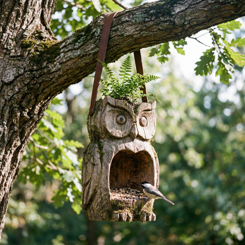 NatureNest – Dual Purpose Owl Bird Feeder Planter