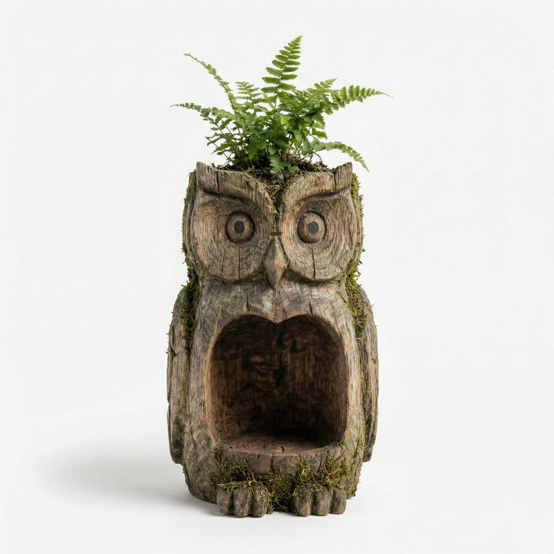NatureNest – Dual Purpose Owl Bird Feeder Planter