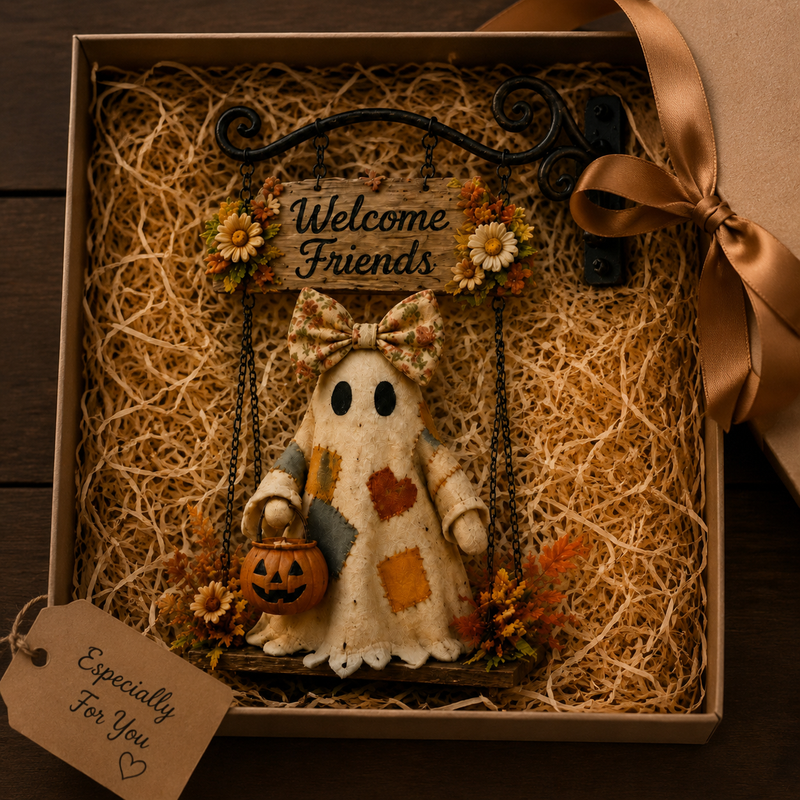 GhostGreet – Haunted Welcome Porch Décor Sign