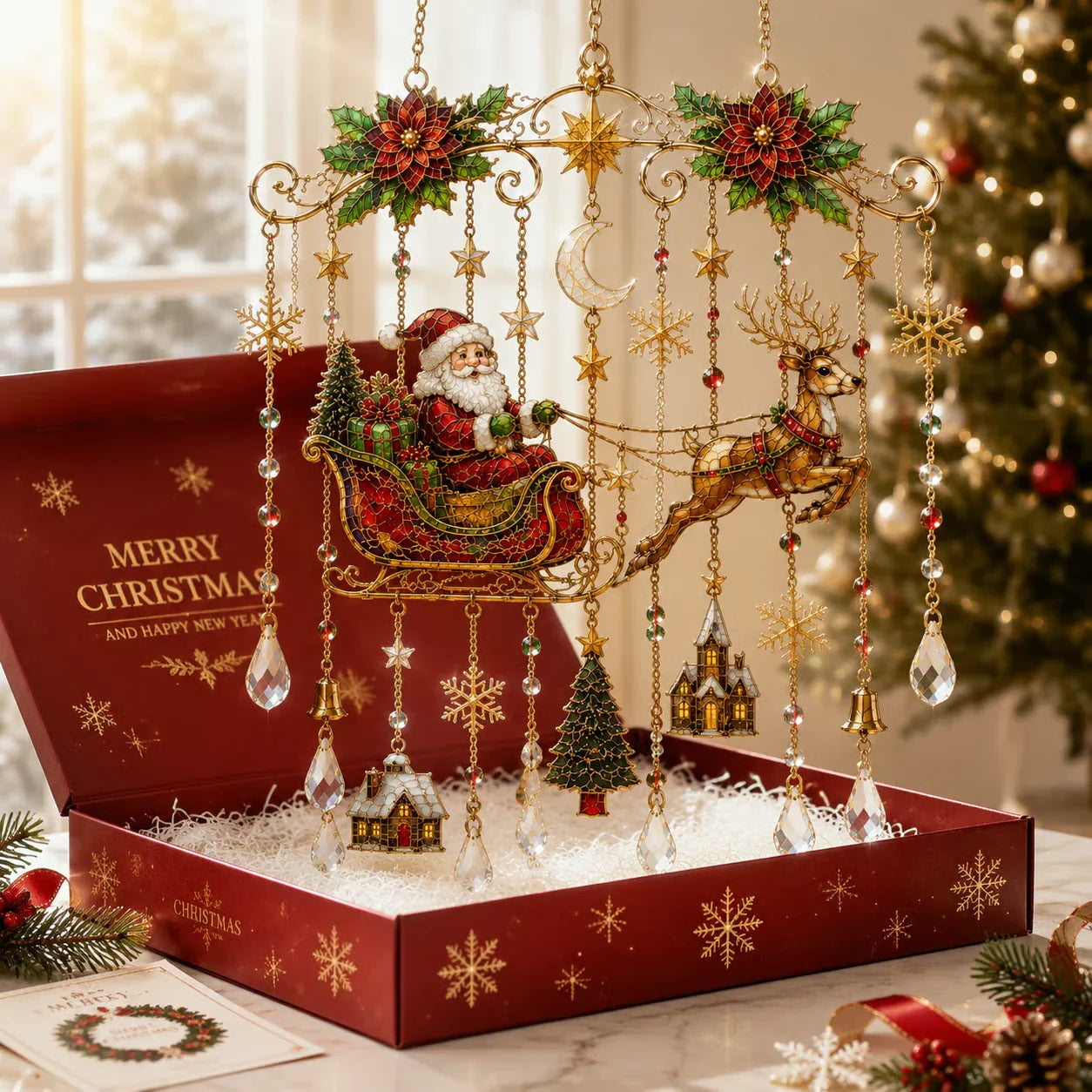 FestivaGlow – Christmas Crystal Wind Chime