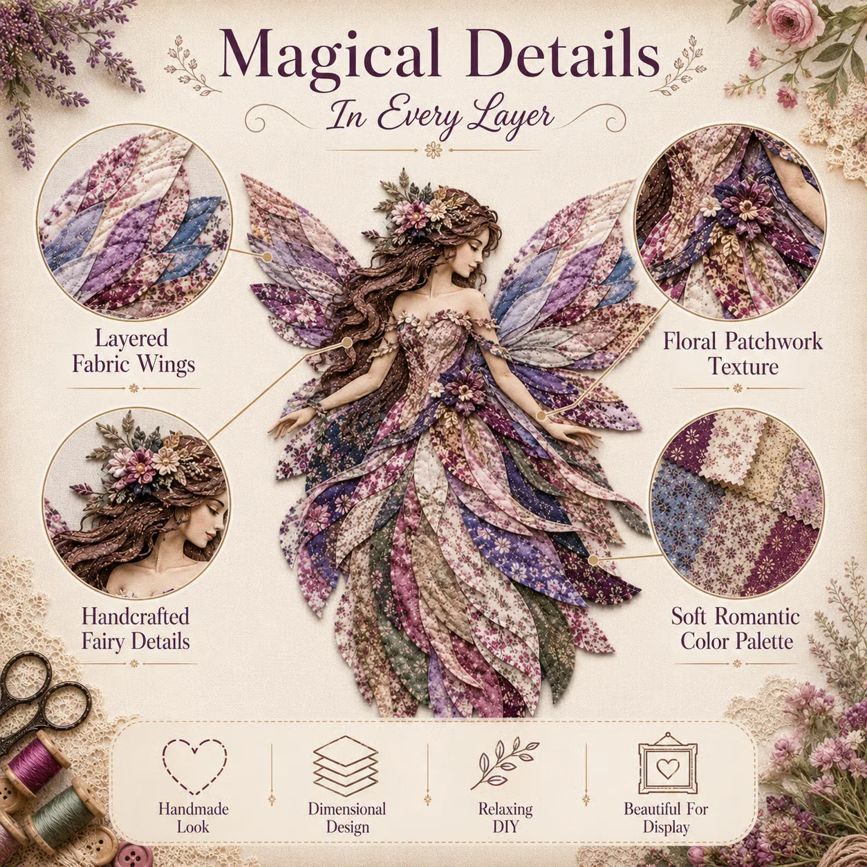 FioraCraft – Fairy Patchwork DIY Art Kit