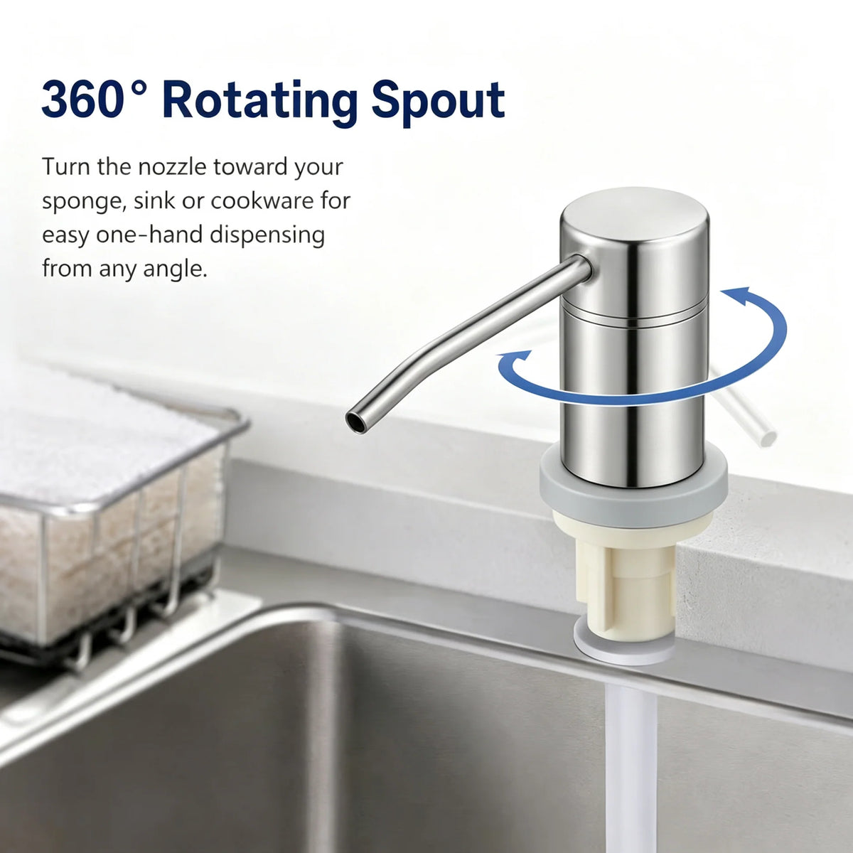 DispenseMate – 360° Rotating Sink Soap Pump