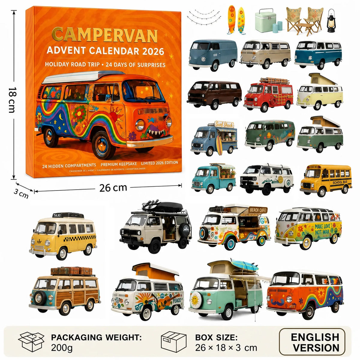 VanVoyage – 24-Day Vintage Road Trip Advent Calendar