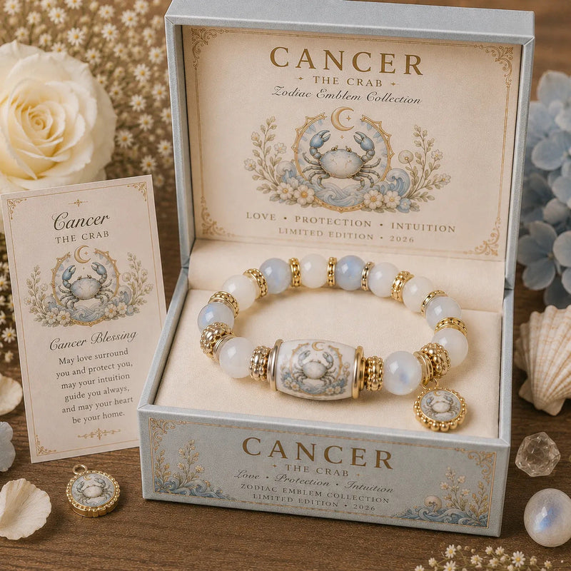 ZodiacCharm – Natural Chalcedony Zodiac Bracelet