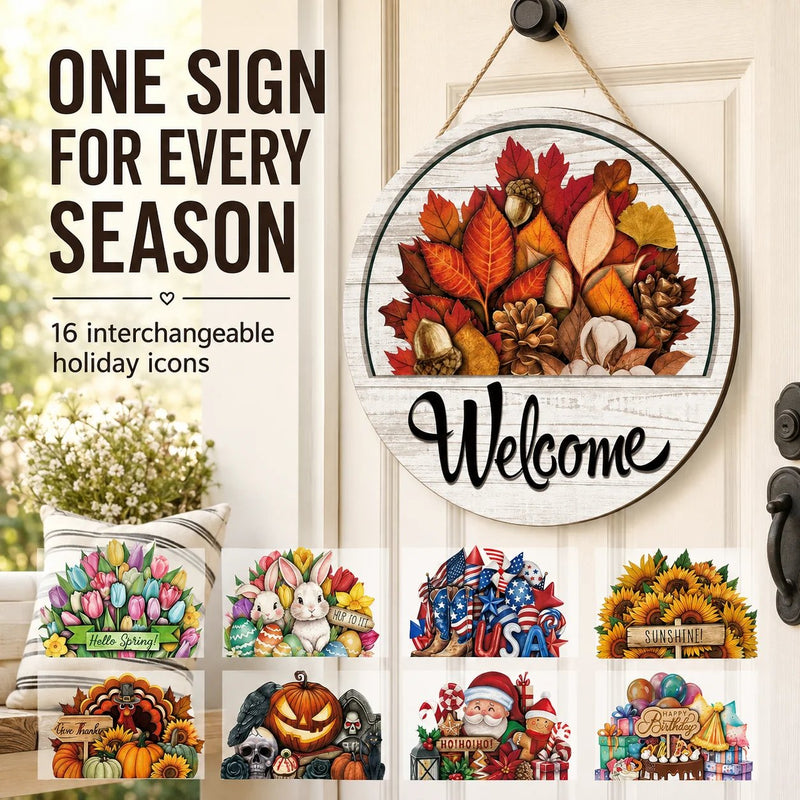 HomeHello – Interchangeable Farmhouse Door Sign