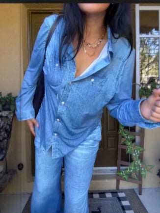 🌙 Denim Dreams Pajama Set – Cozy Fit, Soft Denim‑Look Loungewear for All Night Comfort 🌟