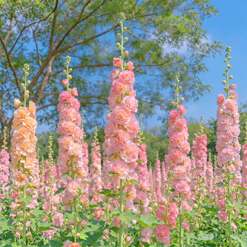 BloomMajesty – Premium Double Hollyhock Seeds