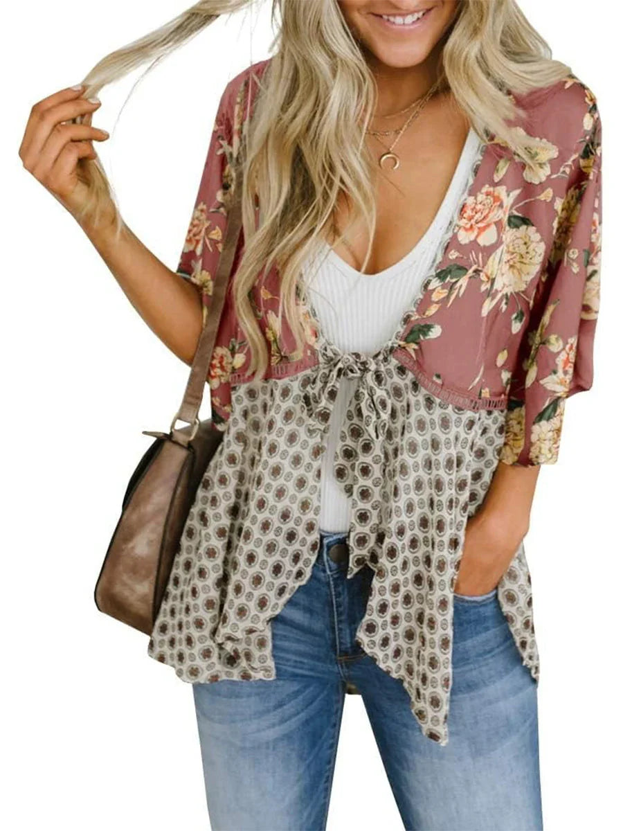 BloomBreeze – Floral Kimono Flowy Boho Cover Up