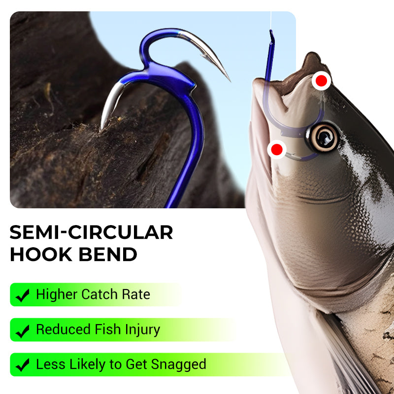 AquaStrike – Professional Barbed Double Fishing Hooks
