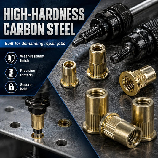 RivetPro – 60-Piece Carbon Steel Rivet Nut Set