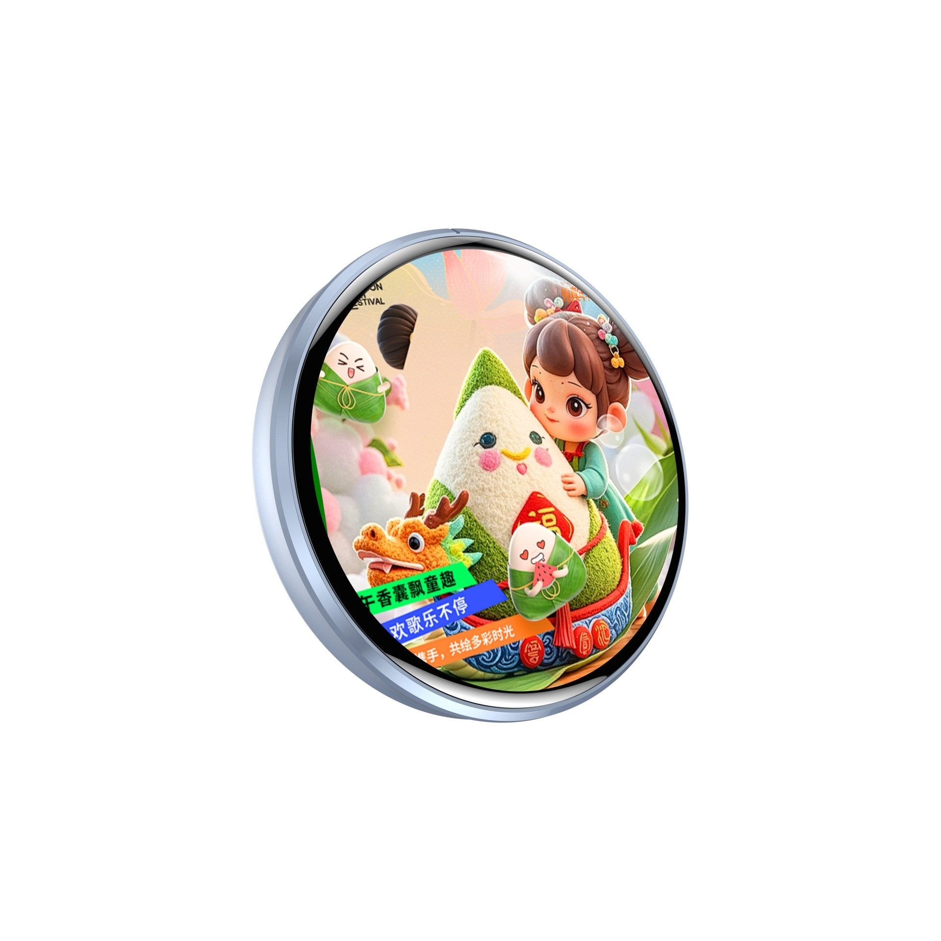 Digital Badge Photo Video GIF Display Screen Pins Pixel Touchscreen Lightweight 500mAh