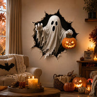 HauntOra – Halloween Witch Break-In Wall Decal