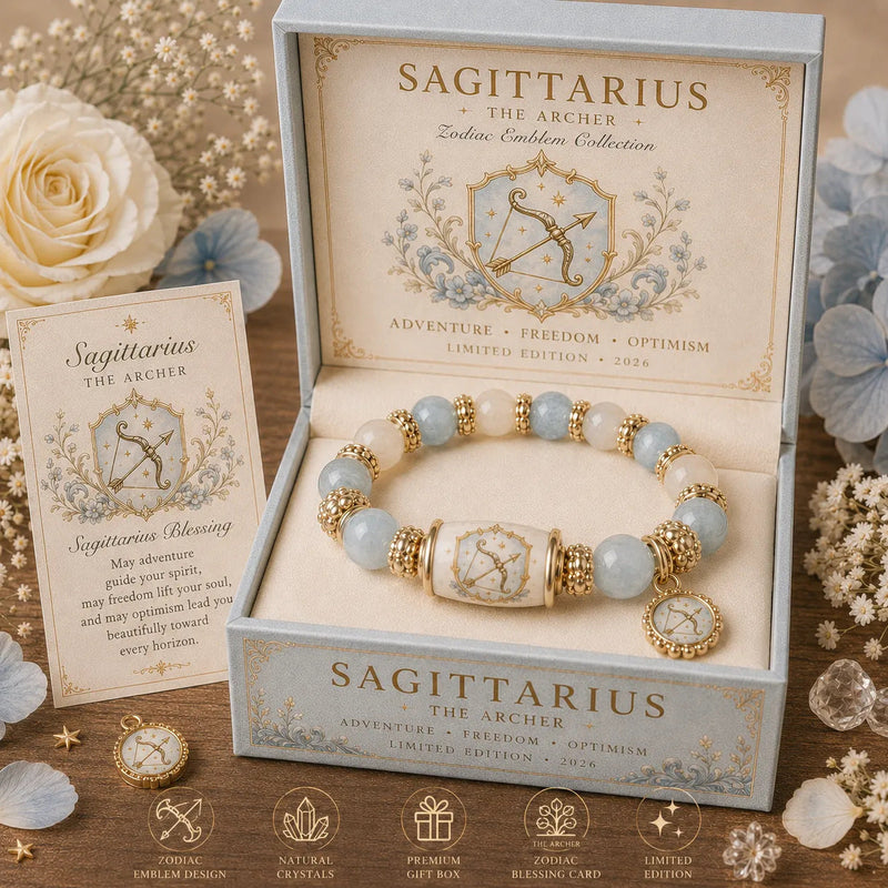 ZodiacCharm – Natural Chalcedony Zodiac Bracelet