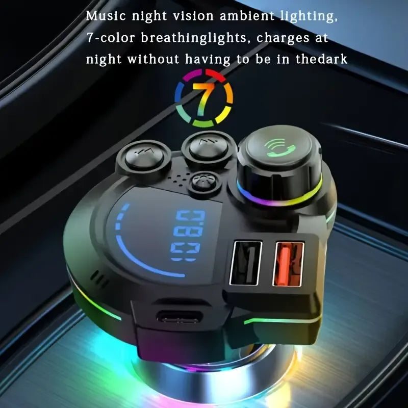 AutoPulse – Wireless Car Audio & Charging Adapter with RGB lights