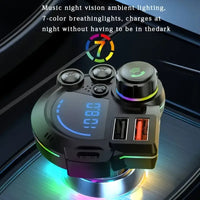 AutoPulse – Wireless Car Audio & Charging Adapter with RGB lights