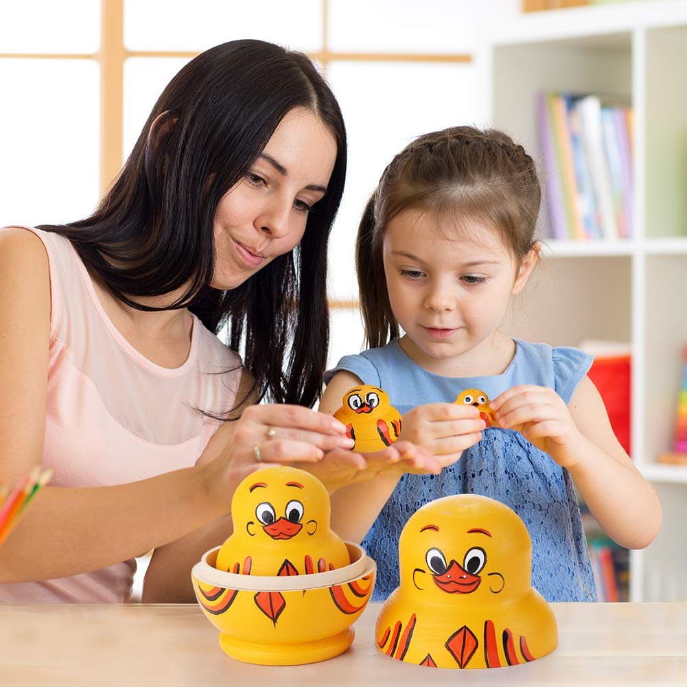 🔥LAST DAY 49% OFF🔥Wooden Yellow Duck Handmade Toys 10 PCS