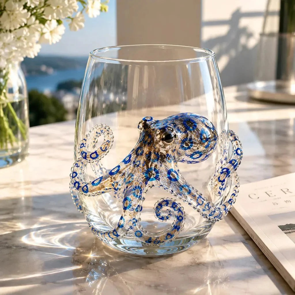 AquaElegance – Coastal Octopus Bar Glass